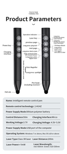 Neuer 3-in-1-Multifunktions-2, 4-G-Wireless-Presenter Leistungs starker USB-Laserpointer mit Fernbedienung zur Demonstration von PowerPoint