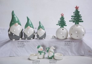 クリスマスデコレーション像彫刻祭ホームアートセラミックサンタクロース置物