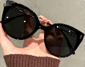 C1 black frame-black-gray-high-definition uv-protective lenses