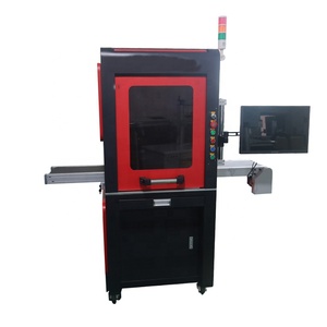 Raycus Max JPT Fibra Laser Marcação Máquina com CCD visual automático e sistema de posicionamento com computador