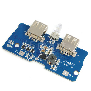 5V 2Aパワーバンク充電器モジュール充電回路基板ステップアップ電源モジュール2AデュアルUSB出力1A入力 - Product Image 2