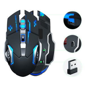 OEM personalizzato di alta qualità 800 dpi 1200dpi ottico 6D computer rgb incandescente rgp gamer mouse da gioco wireless mouse con pulsanti laterali - Product Image 2