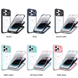 360 Full Protection Clear Hybrid Color Cover <strong>Shell</strong> for iPhone 14 13 12 11 Pro Max Sliding Camera Lens Protect Mobile Phone Case - Product Image 6