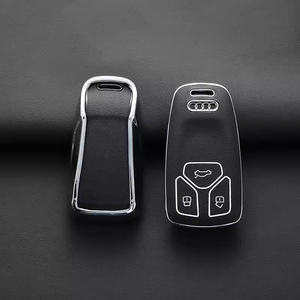 Deri yumuşak TPU araba anahtarlık kapak kılıf için Audi A3 A6 A7 A8 e-tron S3 S6 RS6 S7 S7 Q7 SQ7 Q8 Key anahtar - Product Image 4