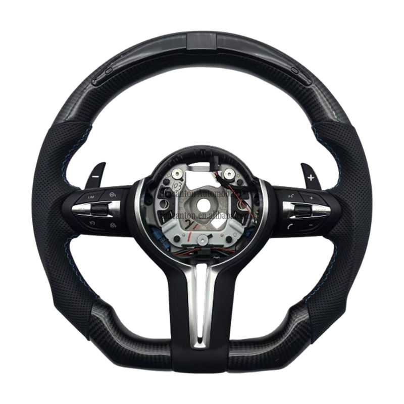 Carbon Fibre+Perforated Leather+LED+M stitching