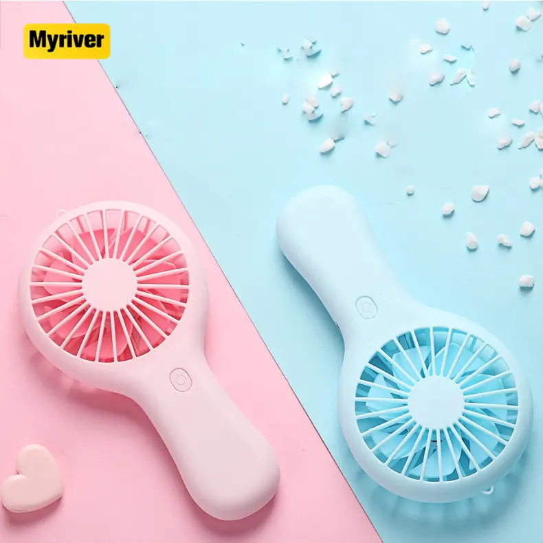 Myriver mini ventilador elétrico, mini ventilador elétrico multicolorido, carregamento usb, silencioso, para área externa, portátil, ventilador pequeno, em oferta, 2023