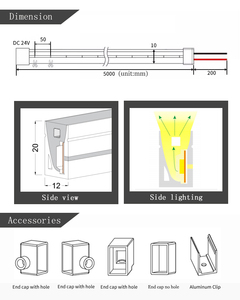 RGB renk değiştiren LED şerit ışıkları parlak IP65 Neon şerit uzaktan RGB Neon ışıkları ile Flex LED - Product Image 6