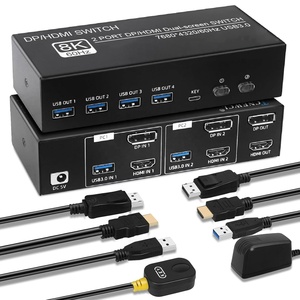 SY 2 In 2 Out 7680*4320/60Hz Puerto de pantalla Interruptor HDMI de doble pantalla Múltiples entradas y salidas Interruptor HDMI 8K