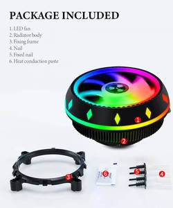 High Performance Colorful 3PIN CPU Cooling Silent Computer Air Cooler Fan RGB <strong>Heatsink</strong> for I3/<strong>i5</strong>/i7 3pin/4pin 1500RPM LGA - Product Image 6