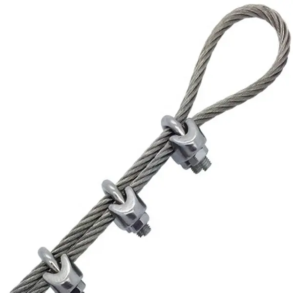 Braçadeira corda de fio de aço inoxidável, 5mm 6mm 8mm 304 316