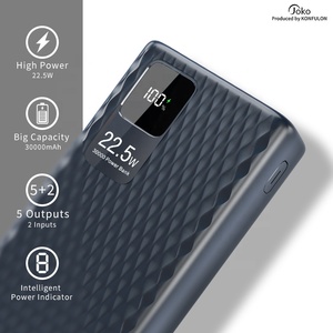 Konfulon Hot Selling Power Bank 30000mah Four <strong>USB</strong> 22.5W Max Type C 20W Fast Charging Mobile Charger External Battery for Phone - Product Image 5