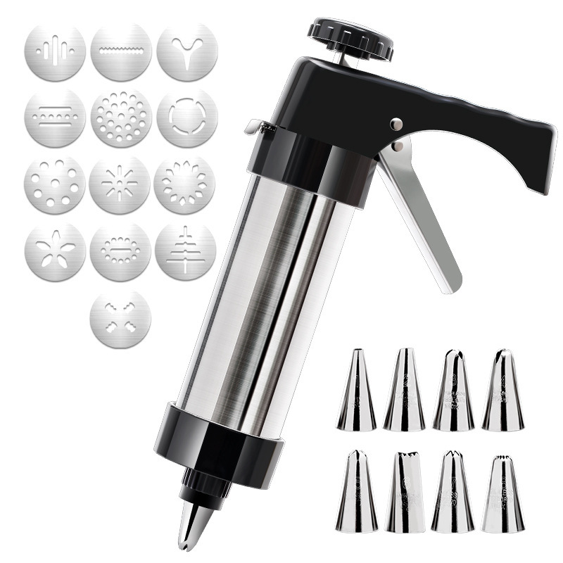 Stainless steel cookie machine 13 pcs-black version