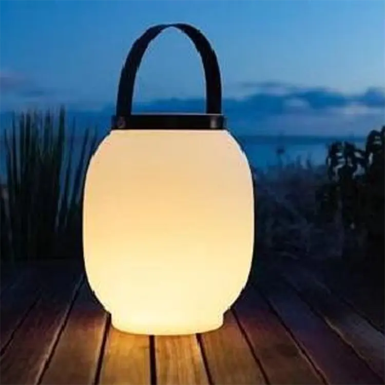 Lanternes de jardin décoratives extérieures Led bon marché étanche lumière solaire de camping portable pour passerelle pelouse arrière-cour