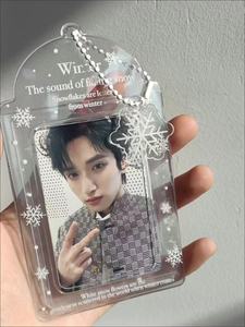 Porta Photo Card Pc Kpop Id Bank Photocard Holder Kpop Fan Card Holders Album <strong>Key</strong> Chain Mini Binder Pvc Protector Frame <strong>Pouch</strong> - Product Image 5