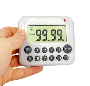 Elektrische Zeit Timer LCD Schule Sport Küche Kochen 12 Schlüssel Countdown nach oben Magnetischer Kaffee Wecker - Product Image 3