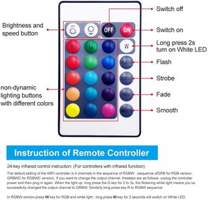 OEM Smart Life Output Wireless telecomando LED Controller Alexa Google Home Tuya 12V Wifi Mesh BLE APP Multi RGB Led Strip Controller