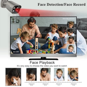 16Ch Gesichts erkennung Ip Überwachungs kamera 5Mp Poe System Zwei-Wege-Audio Poe Ip Netzwerk kamera Kit - Product Image 4