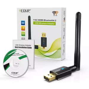 EDUP 2 in 1 AC600 ağ kartı çift bant WiFi kart BT V4.2 kablosuz USB adaptörü Dongle WiFi Bluetooth adaptörü - Product Image 3