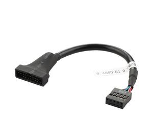 USB 2.0 9Pin ไปยัง USB 3.0 20pin สายแปลงส่วนหัวตัวเรือน19PIN 19ขา USB3.0ตัวผู้ถึง9ขาสายมาเธอร์บอร์ดตัวเมีย USB2.0 - Product Image 6