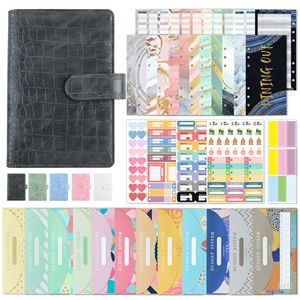 Krokodil muster PU Leder Budget Buch A6 Binder <span class=keywords><strong>Notebook</strong></span> Budget Binder Einsätze A6 Budget Sheets