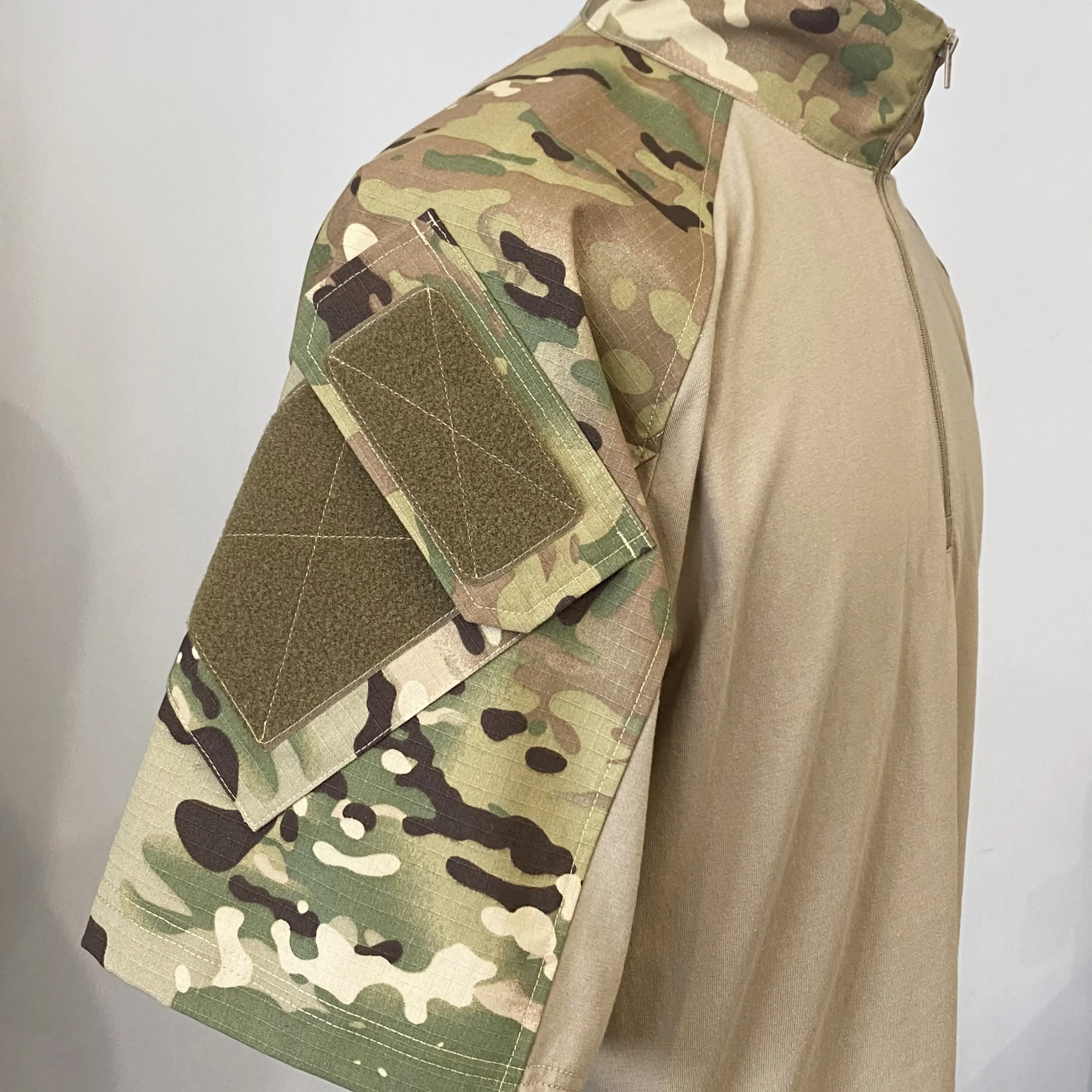 Ropa táctica de camuflaje de alta calidad al por mayor, camisa de manga corta, traje de rana, uniforme de combate