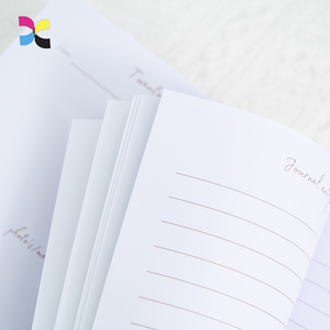 Copri lino Planner quotidiano taccuino cucito legante stampa Offset Art carta Kraft cartone prodotto Premium per organizzazione - Product Image 5
