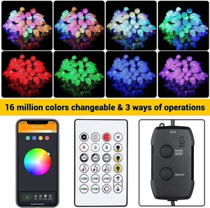 50 <span class=keywords><strong>LED</strong></span> Smart C9 Luces de Navidad con APP Control remoto Sincronización de música Cambio de color RGB Luces de cadena de Navidad - Product Image 2