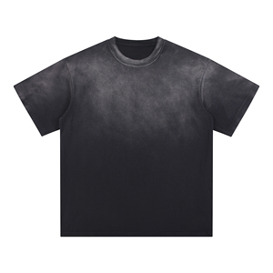 Hotsaleing erkek yıkanmış degrade renk nefes t-shirt sokak tarzı retro tshirt için trendy unisex ile aynı paragraf - Product Image 1