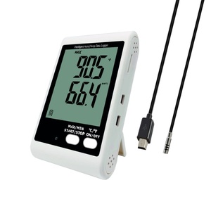 Registrador de datos de humedad y temperatura, alarma de luz/sonido con función de salida de archivos, a prueba de agua