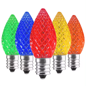 Ucuz C9 Led Faceted ampuller 2W 3W 4W Led renk led ampuller E14 C9 C35 mum renkli led ampul - Product Image 1
