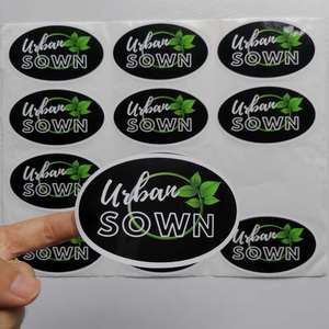 Round and <strong>Oval</strong> Adhesive Label Sticker Packaging Labels Kiss Cut Sticker Custom Logo Printing Waterproof Vinyl CMYK Spot UV ZH200 - Product Image 4