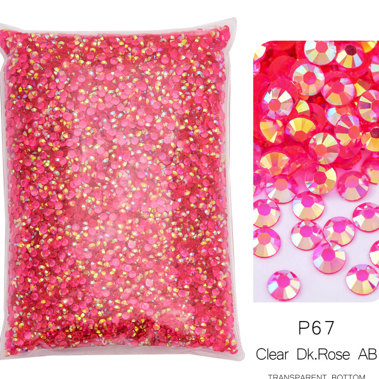 P67 Transparent Rose Foncé AB