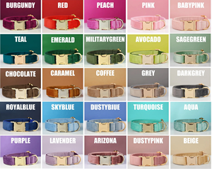 Usine Populaire Couleurs Personnalisées Logo Collier De Chien Boucle En Métal Velours Collier De Chien Personnalisé - Product Image 2