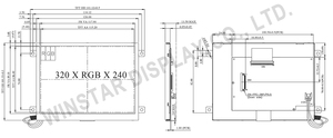 Controller SSD1963 con schermo LCD TFT da 5.7 pollici 320x240 ad alta luminosità con interfaccia 900 cd/m2 e MCU - Product Image 3