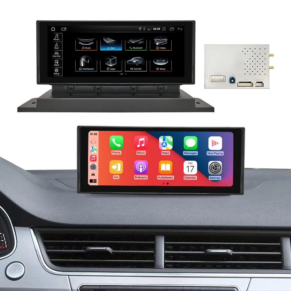 Pemutar DVD FM video mobil 4G GPS mobil baru 12.3 inci Android 13 layar sentuh Navi CARPLAY AUTO untuk Audi Q7 2016 2017 2018 2019
