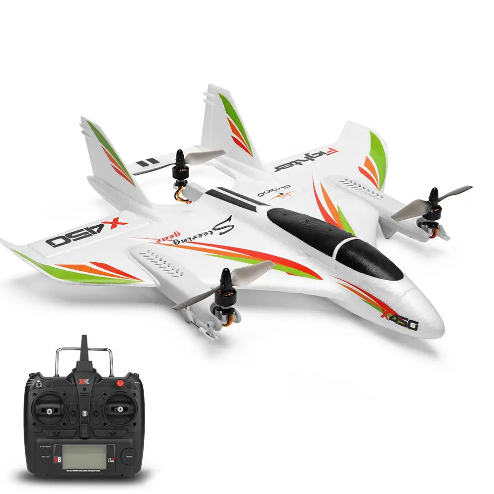 X450 sin escobillas Vtol RC avión RC ala fija planeador 2,4G 6CH 3D/6G RC helicópteros Control remoto Vertical Avion