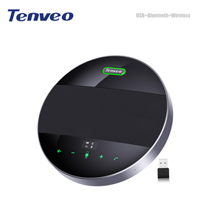 Tenveo M5B蓝牙和无线扬声器，带4个麦克风和扬声器360语音拾取5m语音半径触摸屏 - Product Image 1