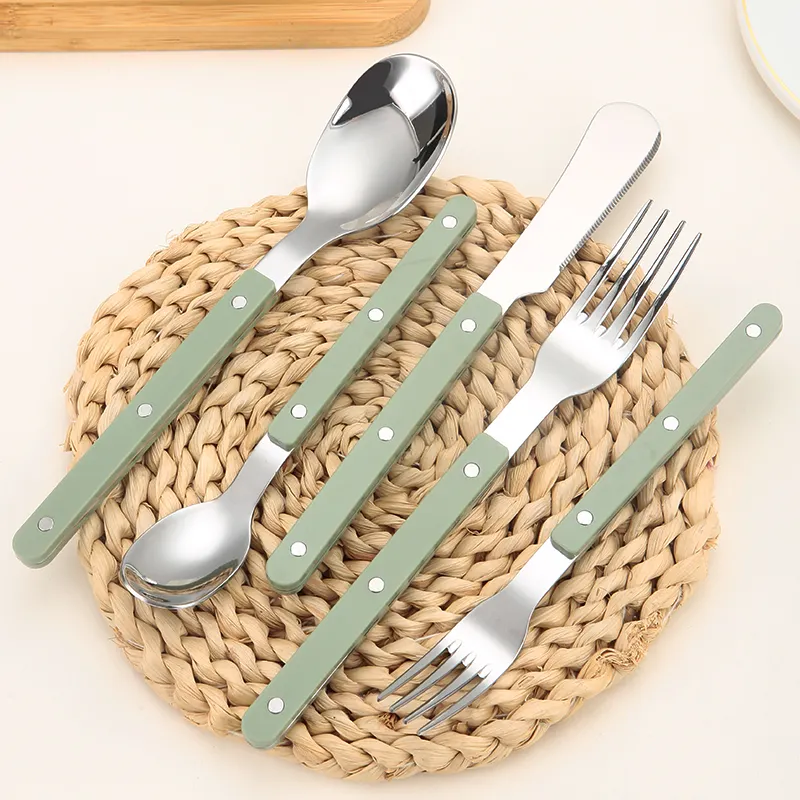 High End Unique Heavy Duty Spoon And Fork Set Flatware Wedding Events Stainless Steel Gold Cutlery Set