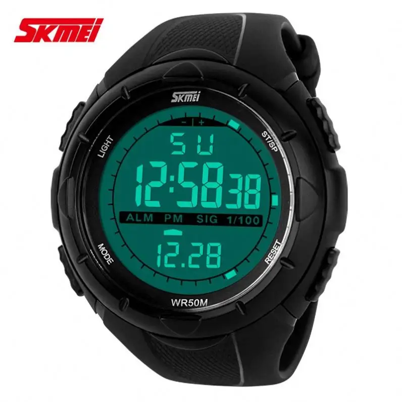 SKMEI-reloj digital de alta calidad para hombres chinos, pulsera de plástico, resistente al agua, multifunción, led, deportivo, 1025