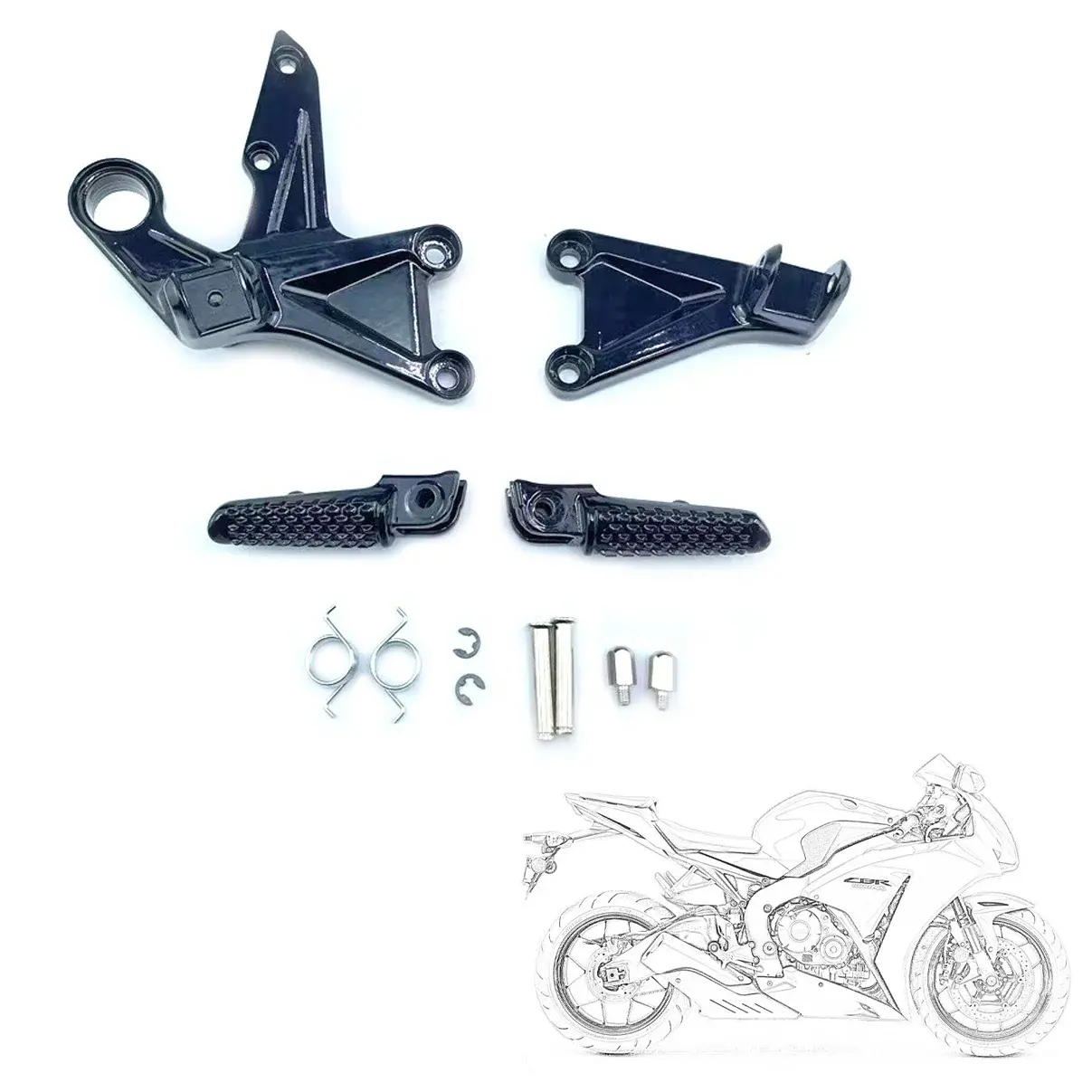 Realzion kit de apoio para pedal dianteiro de acessórios para motocicletas Honda CBR1000RR 2008-2015