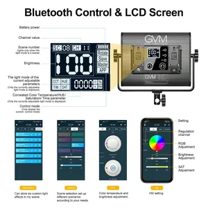 GVM-680RS GVM 680RS 50W RGB ha condotto la luce Video Kit di illuminazione per fotografia a doppio colore con controllo intelligente dell'app - Product Image 4
