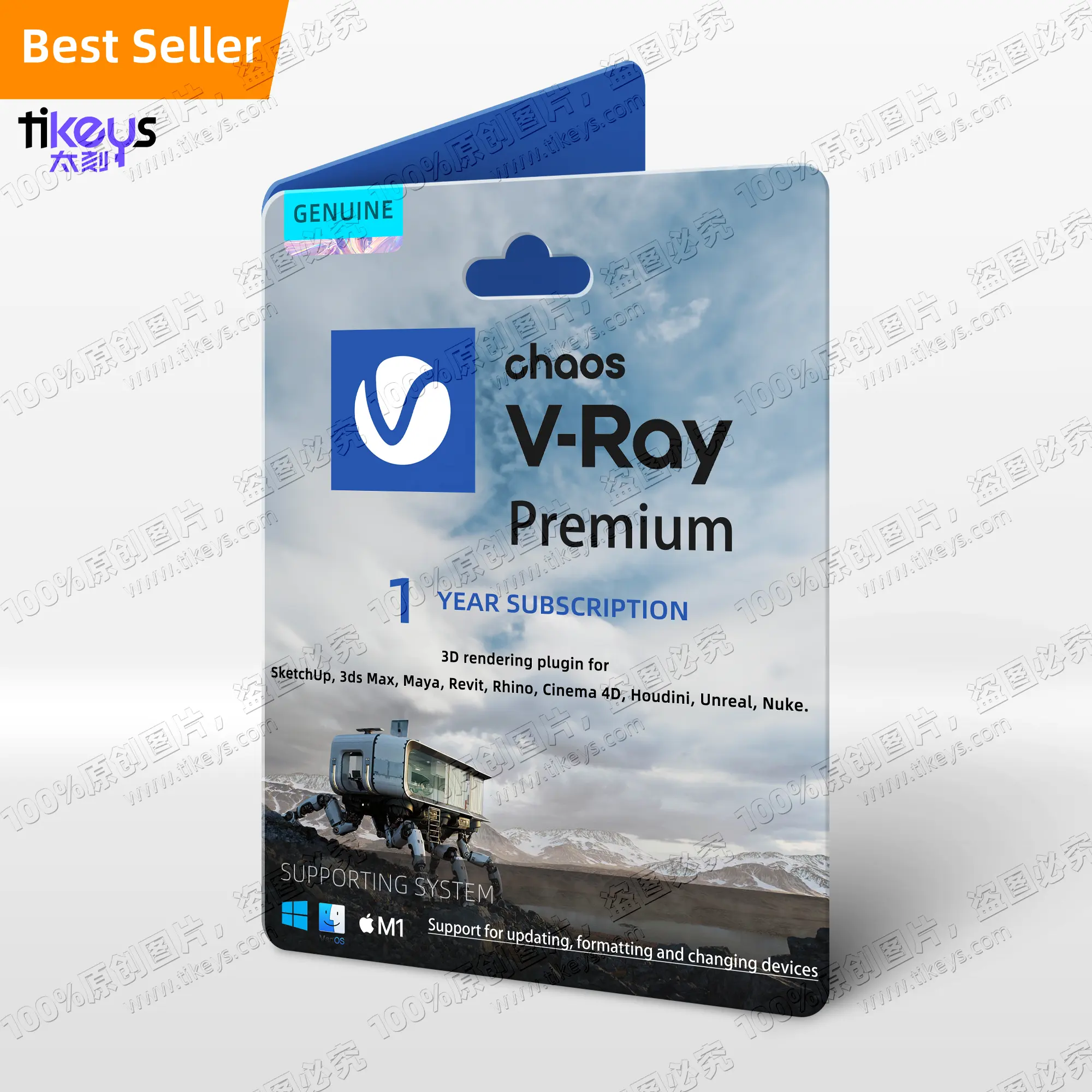 24/7 Online caos V-Ray Vray Premium 1 anno di abbonamento per PC/Mac Renderer vera licenza Plug-in 3D Software CAD BIM