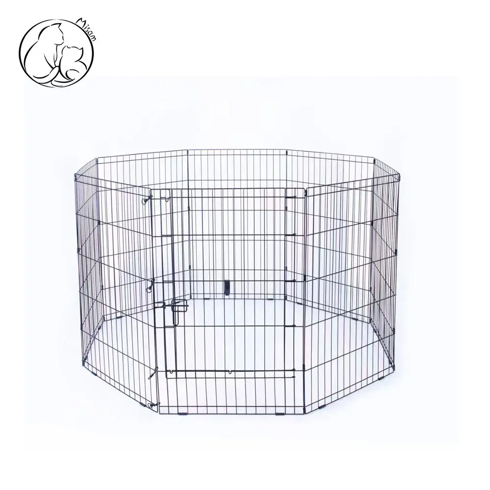 Misam 8pcs Hight Quality Wholesale Foldable Wire Metal Outdoor Pet Rabbit Fence Large Dog Playpen Kennel