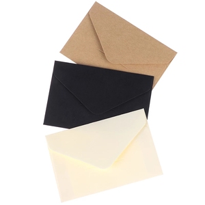 10x10cm cổ điển trắng đen Kraft trống nhỏ giấy nhỏ Phong Bì lời mời đám cưới phong bì quà tặng phong bì - Product Image 2