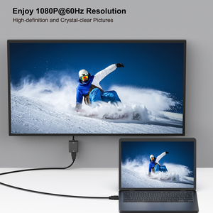 Personalice HDMI a VGA, adaptador de monitor HDMI unidireccional de computadora a VGA (hembra a macho) con audio de 3,5mm - Product Image 5