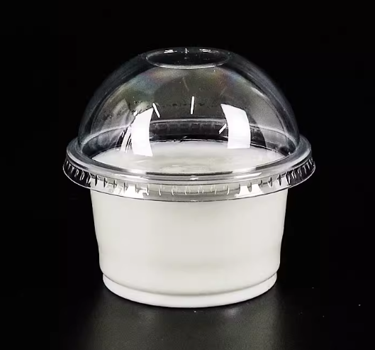 Tasse transparente + couvercle de boule transparent