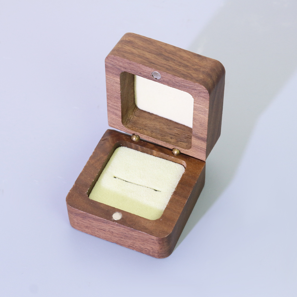6# 48*48*34mm Wooden Ring Box