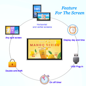 15,6 дюймов настенное крепление IPS A + панель монитора Android Touch LCD Digital Signage экран для магазина рекламный дисплей видео - Product Image 2