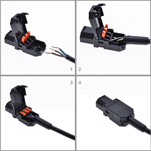 C13 C14 IEC อะแดปเตอร์ช่องเสียบสายไฟตัวเมียปลั๊กสายไฟตัวผู้ขั้วต่อสายไฟ AC250V 10A 3ขาสำหรับยึดแผงเทอร์มินัล - Product Image 2