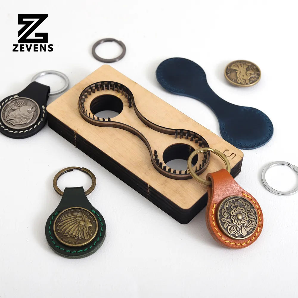 Outils d'artisanat en cuir à la main porte-clés accessoires précis pratique outil de culture en cuir motif personnalisé coupe-cuir